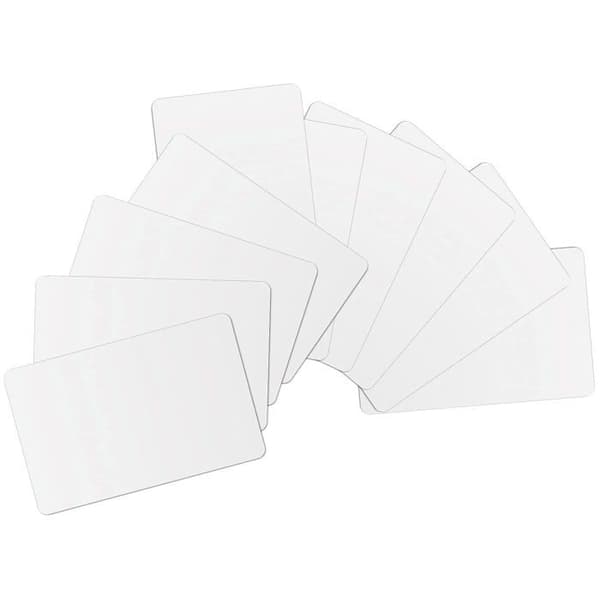 Pakke med 200 hvite PVC-kort, blanke utskrivbare plastikk ID-kort, 30 mil, 760 mikron