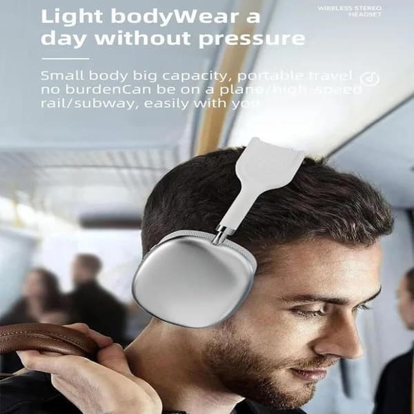 Noise-Cancelling Wireless Bluetooth Headphones - Long Range | Adjustable, USB Rechargeable, Microphone and Stereo Sound Over-Ear Bluetooth Headphones