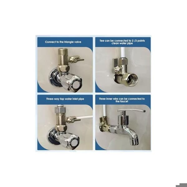 Stopventil T-adapter 38 x 38 x 14 - Messing - Nem installation - Flere farver