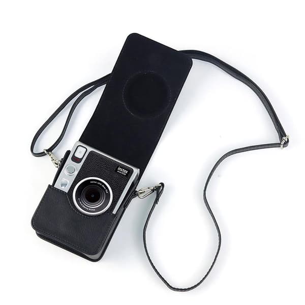 Nahkakotelo Instax Mini Evo -kameralle, musta