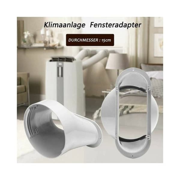 15 cm Aircondition Slangeadapter - Flad Grænseflade - PVC Plast - 176g