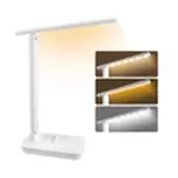 LED Skrivebordslampe - Ikke specificeret - Sammenfoldelig - 3 Farver - Dæmpbar - USB Genopladelig