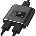 HDMI-switch, dubbelriktad HDMI-switch 1 ingång 2 utgångar eller 2 ingångar till 1 utgång HDMI-splitter, stöder 4K