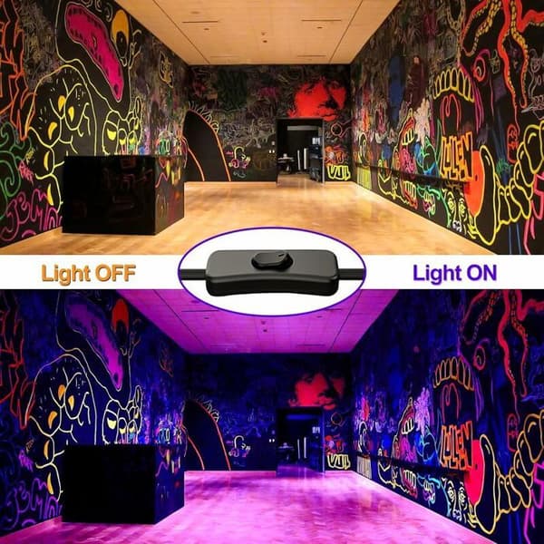 100W UV LED Projektor - Vandtæt - Sort Lys - Akvariebelysning