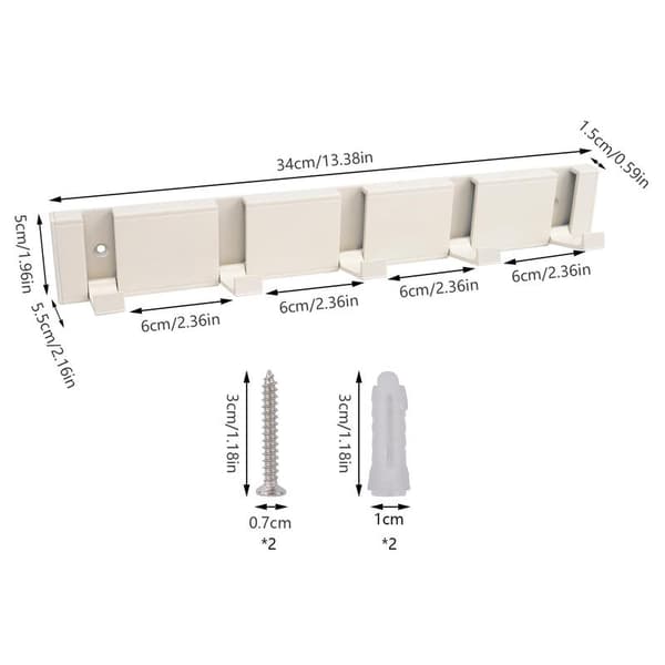 Wall hanger, wall hooks with 5 foldable hooks, modern floating coat rack with screws, wall hook for bathroom, bedroom, kitchen