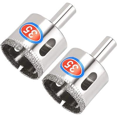 35 mm diamantkärnborr - 2 st - För kakel, glas, marmor, keramik