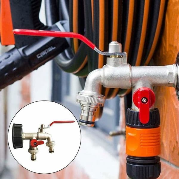 IBC-adapteri S60 x 6 - Messinki - 12mm ulostulo - Useita värejä