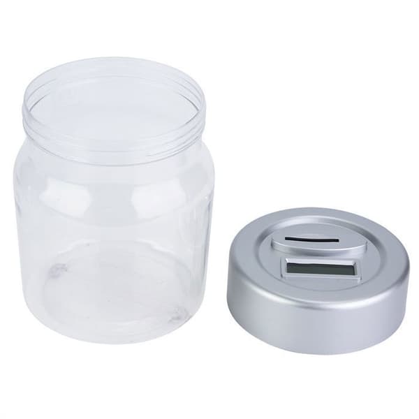 Digital møntboks Transparent - LCD-skærm - ABS - Cylindrisk