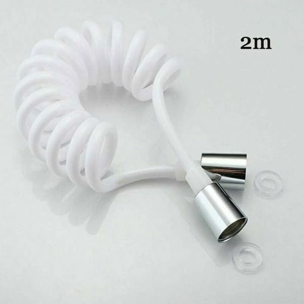 2m Flexibel Duschslang - 2-pack - Koppar - Utdragbar - Vit/Svart