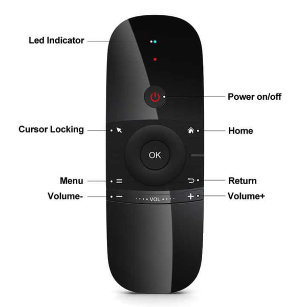 Velegnet til Universal Air Remote-tastaturmus, 2,4 GHz til Nvidia Shield, Android TV Box, PC, Smart TV, Projektor, HTPC