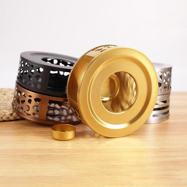 Perforated Stainless Steel Tea Warmer - Tealight Warmer for Tea, Compatible with Various Teapots Gold