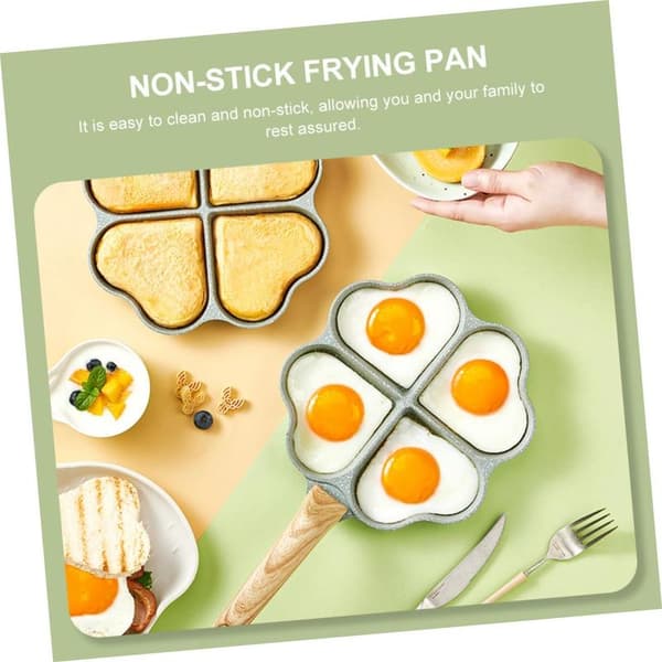 Non-stick eggpanne, hjerteformet eggpanne, perfekt for å steke egg på hjemmekjøkkenet ditt.