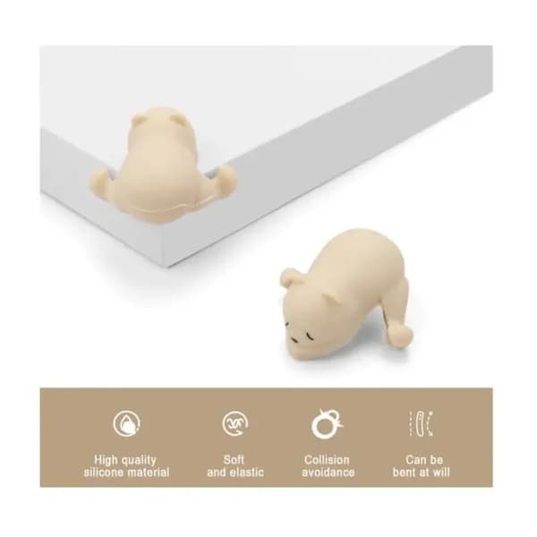 Møbelhjørnebeskyttere - Silika - 4 stk. - Hvit - Baby
