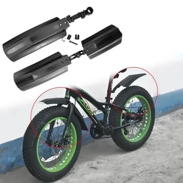 Stænkskærme - Fat Bike 26 tommer - Quick Release - 2 stk. - Sort