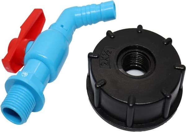 IBC S60x6 Adapter Plastikhane - Fleksibelt Slangesæt - 360° Rotation - PVC