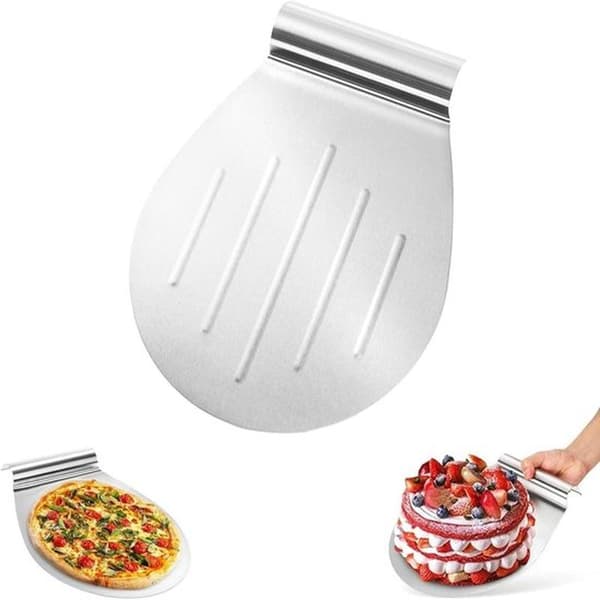 Kake- og pizzaspade - Rustfritt stål - med håndtak - Bakeredskap
