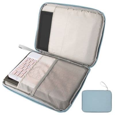 Tabletcover til 10-11\" tablets og laptops - PU-læder - Blå - 21 x 28 cm