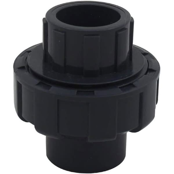 PVC Union Fitting, 32mm Muffe - PVC - Sort - Dimensioner 9.5x7x6cm