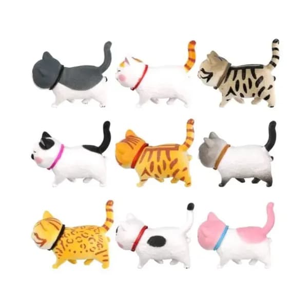 3D Kat Køleskabsmagneter - Multifunktionelle - Super Adsorptionskapacitet - 9 STK