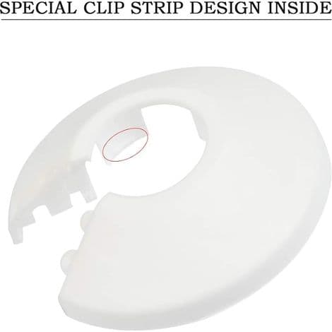 20 STK Plastik Radiatorrørklemmer/Klemmer til 16 mm Diameter Rør (Hvid)