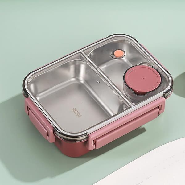 Bento-boks med dobbelt rum og bestik