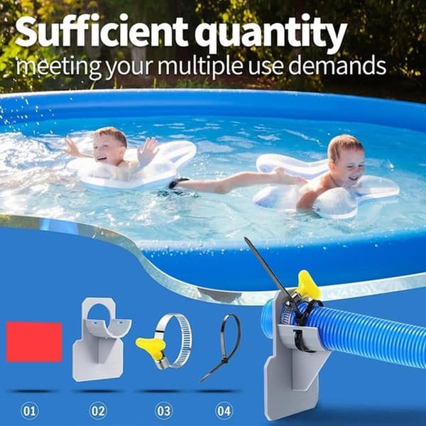 Poolslangeholder sæt med 2 - Plastholder til pool og badekar - Effektiv støtte og beskyttelse