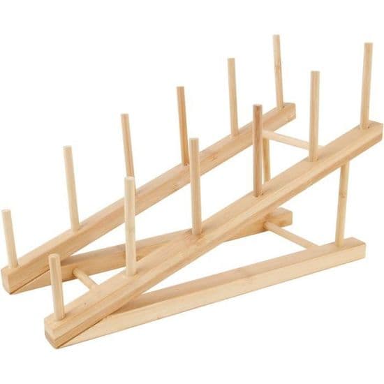 Diskställ i bambu, diskställ... för köksskåp