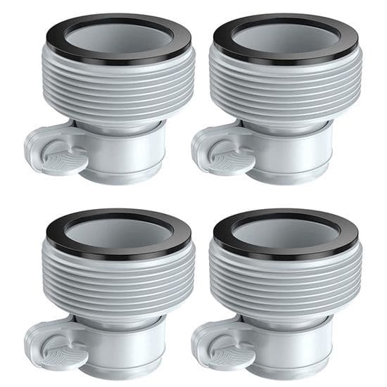 4-delt Intex 29061E poolklemme med 1,25 tommer til 1,5 tommer slangeadapter til tilbehør