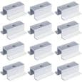 12-pak solpanelklemmer - aluminium - monteringstilbehør - grå
