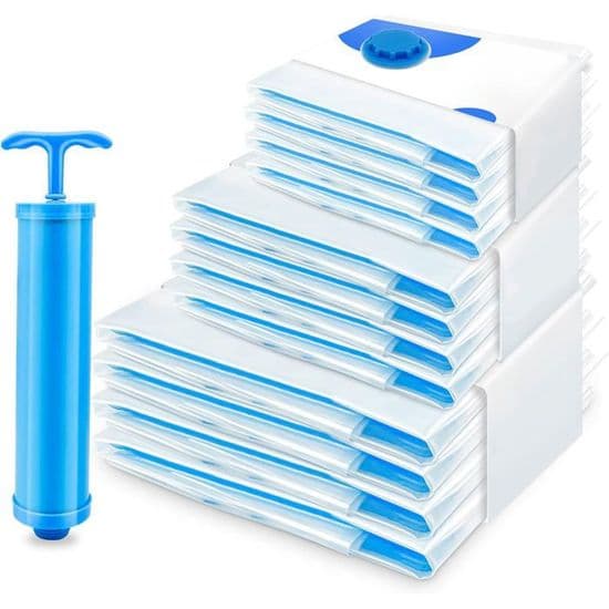 12-pack vakuumpåsar - 3 storlekar - PA + PE - Transparent
