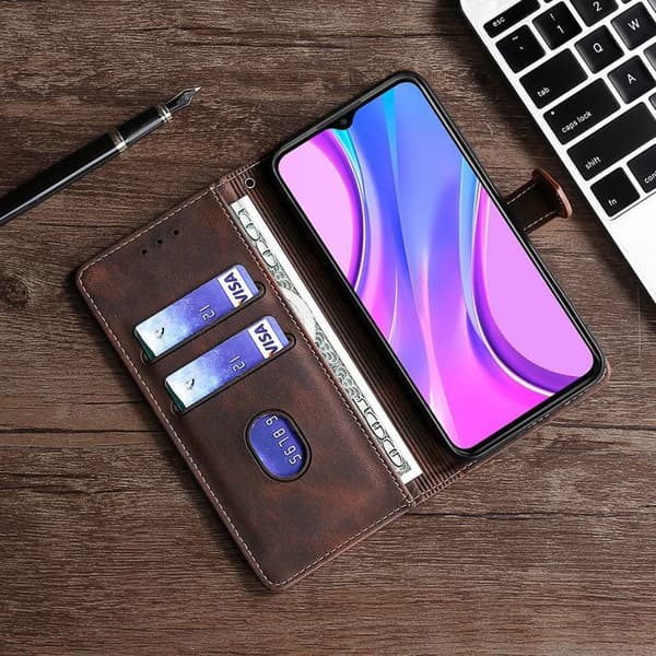 Læderetui til Redmi Note 14 Pro/Note 14 Pro+ (Global) - Brun