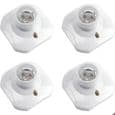 E27 Socklar, 4-pack - Vit Plast - För LED-lampor - AC 220-240V