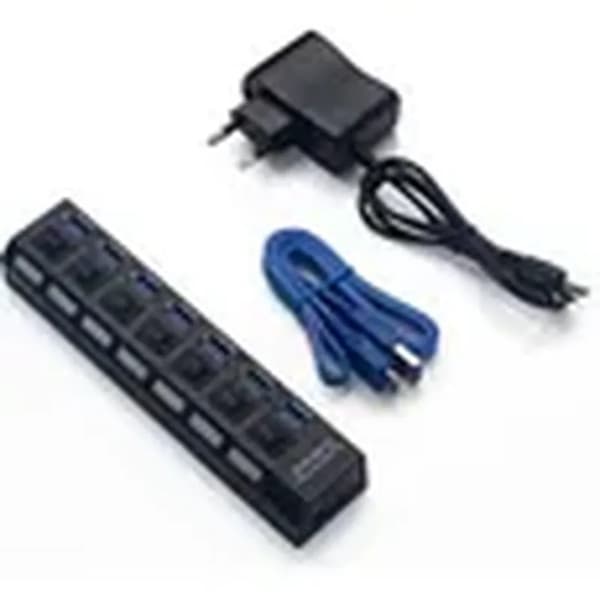 Port USB 3.0 Hub - 5V/2A Ekstern Strømforsyning - Kompatibel med Windows og Mac