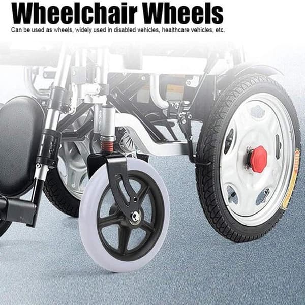 Furniture Component 2 Pieces Front Wheel Wheelchair Wheels Small Wheels Replacement Solid Universal Wheelchair Accessories/B/7Inch
