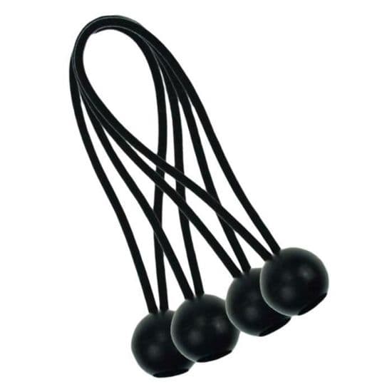 Elastiksnor til campingpresenning/teltmarkise, sort - 15,2x1x0,5 cm