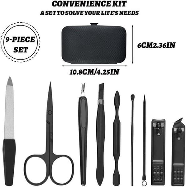 Multifunctional Nail Care Set - 9 Pieces - High-Quality Tools - Portable