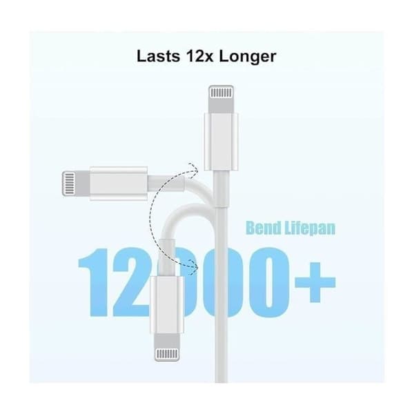 2-pack - iPhone-laddare - Snabbladdare - Adapter + Kabel 20W Vit One Size iPhone 2-pack