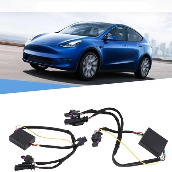 Velegnet til sort forlygtestikledning ABS forlygtestikledning til Tesla Model 3/Y 2019-2022 stik