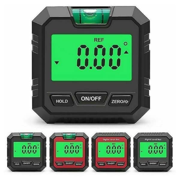 Digital vinkelmåler - Magnetisk base - Baggrundsbelyst LCD-skærm - Bærbar