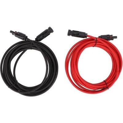 4mm solcellekabel forlænger - 4m - MC4-stik - 1500V
