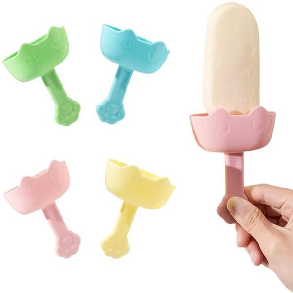 - Drip-free popsicle holder - 4 pieces - Reusable