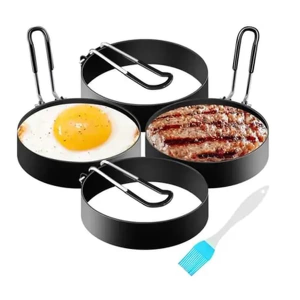 Æggeringe - Rustfrit Stål - 7,5 cm - Genanvendelige - 4 Stykker