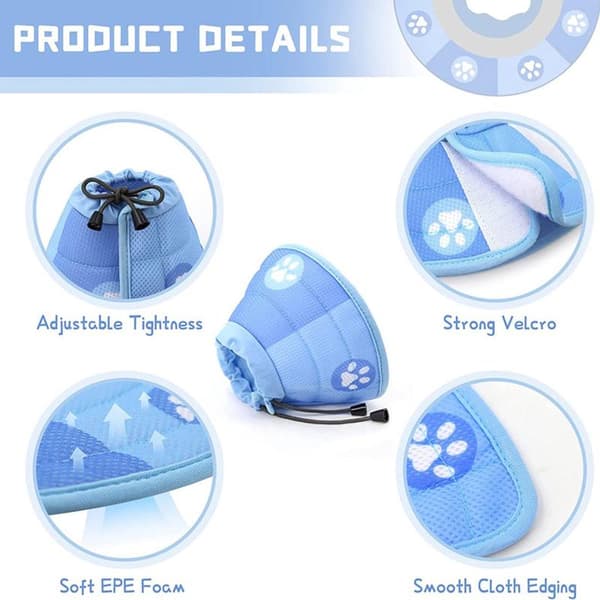 Cat Collar - Cat Collar - Collar Cat - Protective Collar Cat - Blue - Foldable
