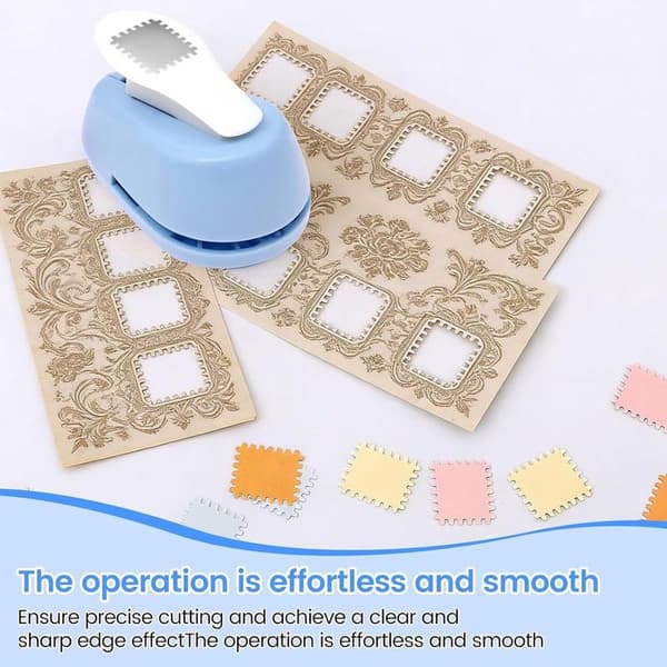 Square Stamp Punch - Paper Punch - Card Making - Precise Alignment - 2 x 18 cm - Large