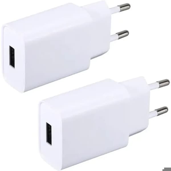 5V 2A USB-oplader 2-pak - Kompatibel med iPhone, Samsung - Kortslutningsbeskyttelse