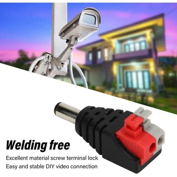 10 stk. BNC-hankontakt koaksialkabel CCTV overvåkingskamera terminal RCA-adapterplugg