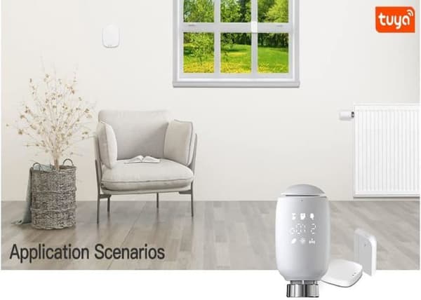 Termostatisk radiatorventil, smart programmerbar termostat, temperaturkontroll, eTRV, Alexa, Google Home röststyrning