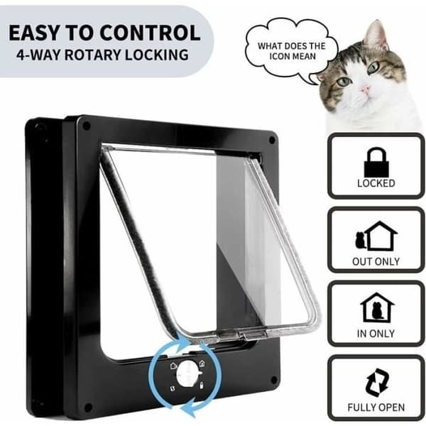 Magnetisk Kattelem - 4-vejs - Sort - Til Katte og Små Hunde