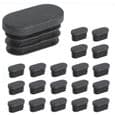 100 stycken 15x30mm plastlock för rör, möbelben, ovala lock för stolsben, plastpluggar