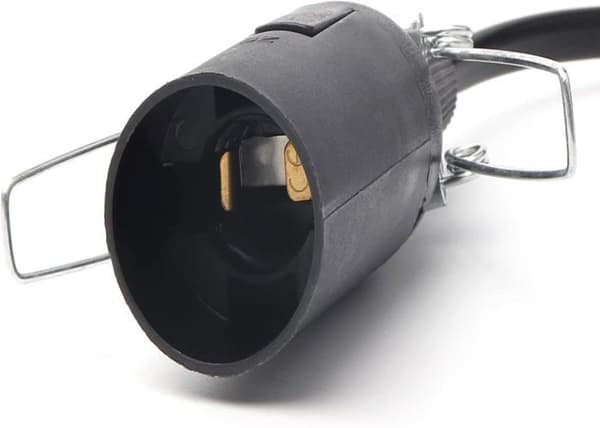 Kabel med strömbrytare, 1,8 m - E14-sockel - PVC - Vit